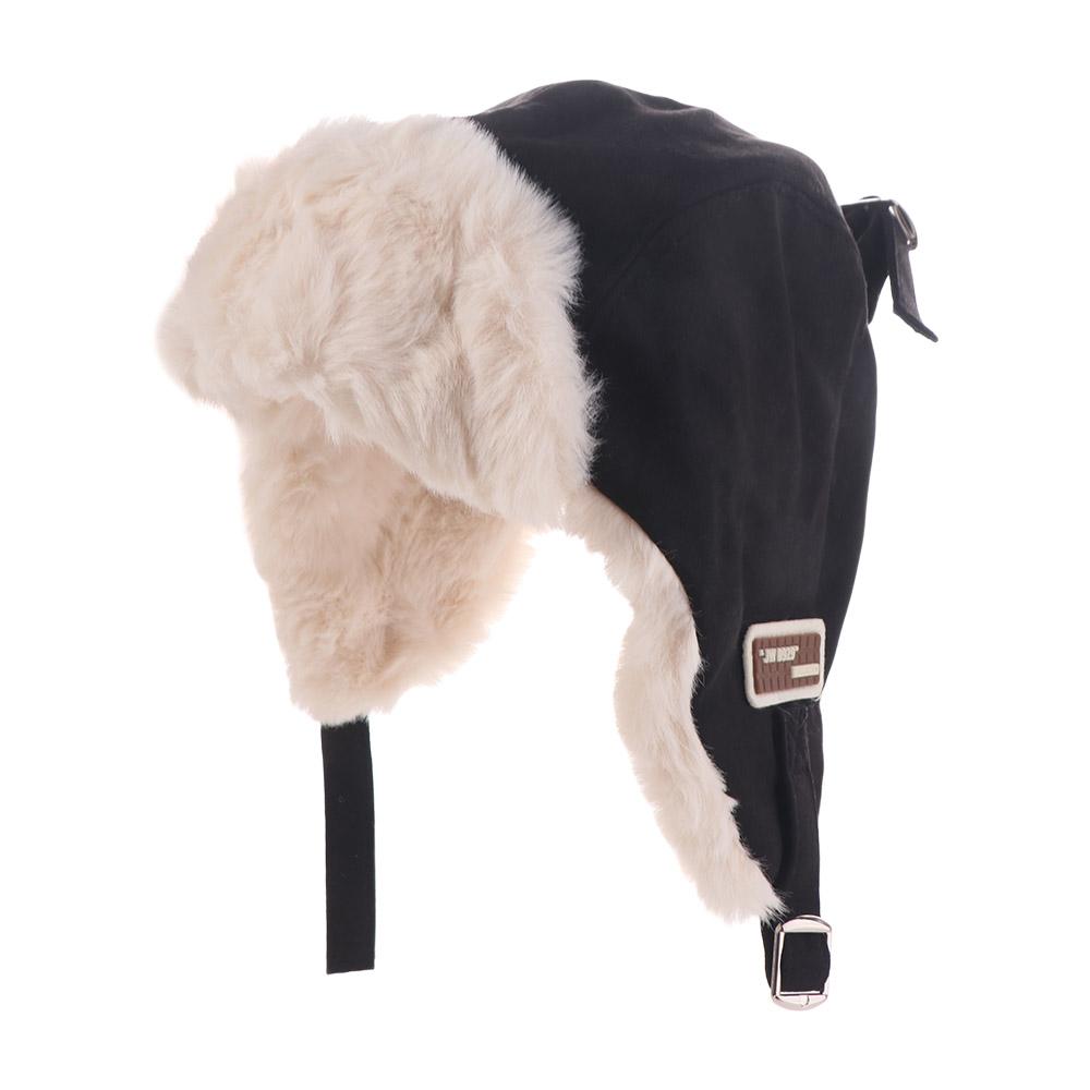 

Fashion Thickened Ear Protective Hat Solid Color Keep Warm Winter Pilot Hat Korean Style Windproof Women Hat Ladies чёрный