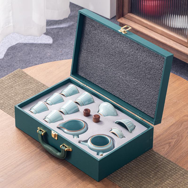 Qingchuan Side Pot Kung Fu Tea Set Gift Box Business Company High-end Gifts