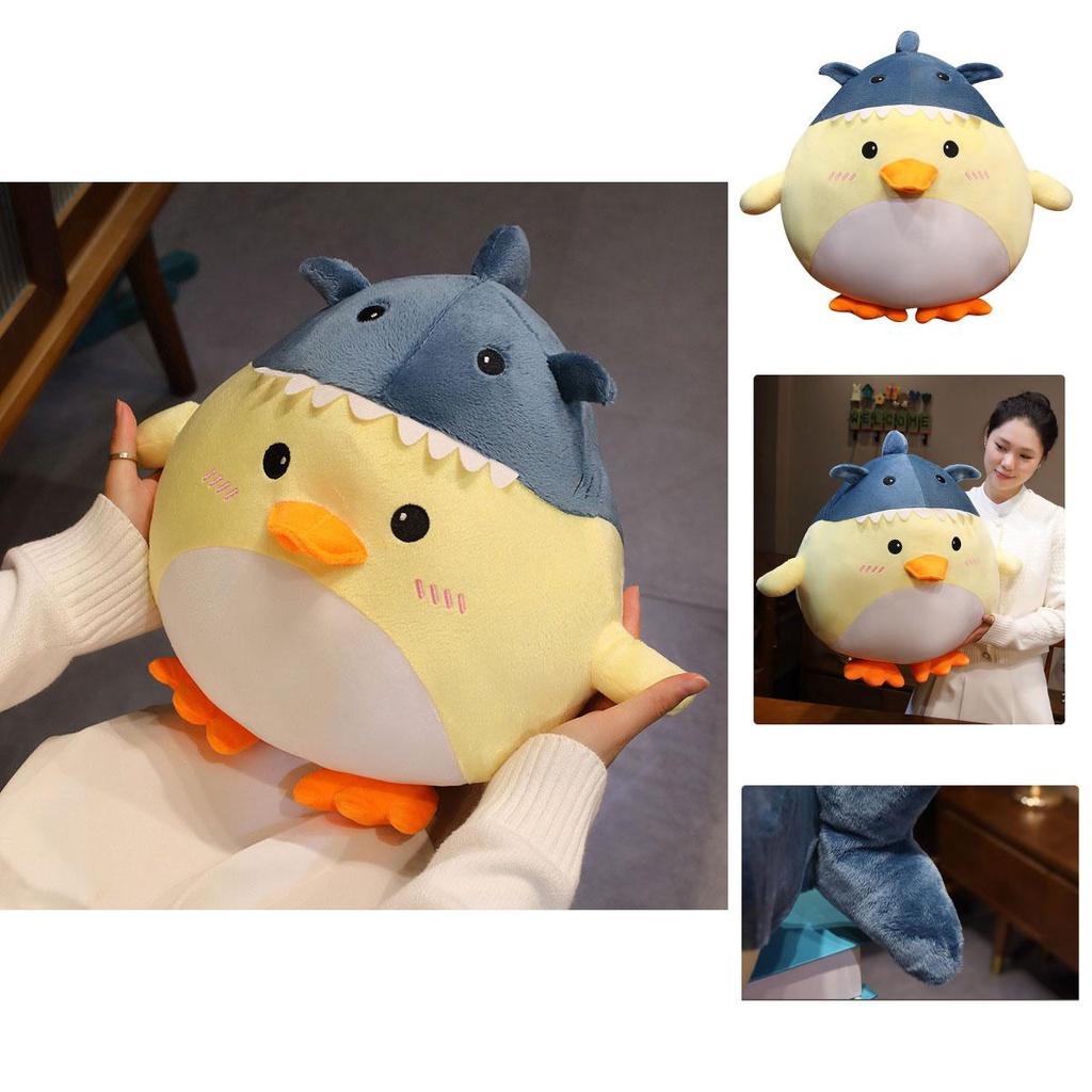 Soft And Cute Cartoon Shark Duck Plush Toy For Kids Office Chair And Nap Time Animal Stuffed Doll