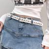 Star Eyelets Y2K Star Waist Belts Metal Buckle Girls Rivet Waistband Women's Jeans Belt  Hip Hop