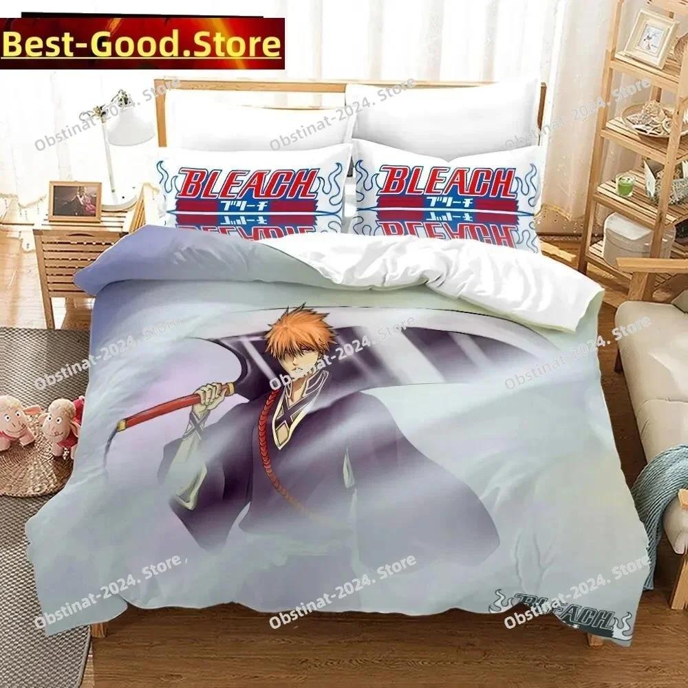3D Anime Bleach Kurosaki Ichigo Bedding Set Printed single Comforter Quilt Duvet Cover Pillow Case 3 Pieces Sets Kids Adult Size