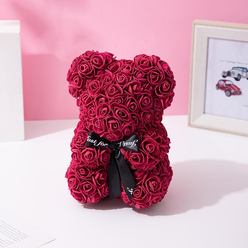 PE foam Bear Rose Teddy Bear Artificial Rose Bear Home Decoration Anniversary Mother's Day Valentine's Gift Wedding Decor