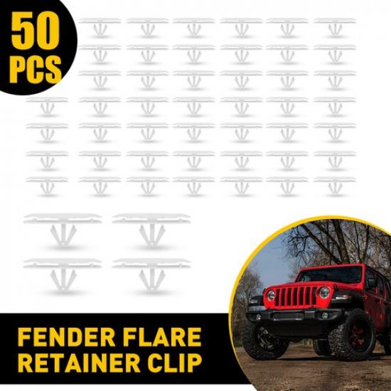 

50PCS Fender Hardware Flare Clips Mounting For 18-20 Jeep Wrangler JL Gladiator