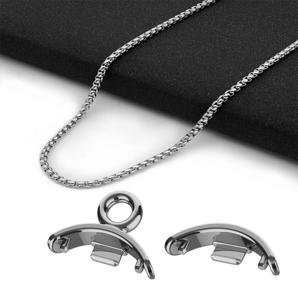 Pendant Necklace For Xiaomi Miband 9 Watch Neck Decoration Strap Mi band 8 Stainless Steel Metal Buckle Smart Watch Accessory
