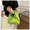 Minimalist Faux Leather Crescent Bag for Women Fashionable Handheld Shoulder Purse Trendy Daily Clutch CLE