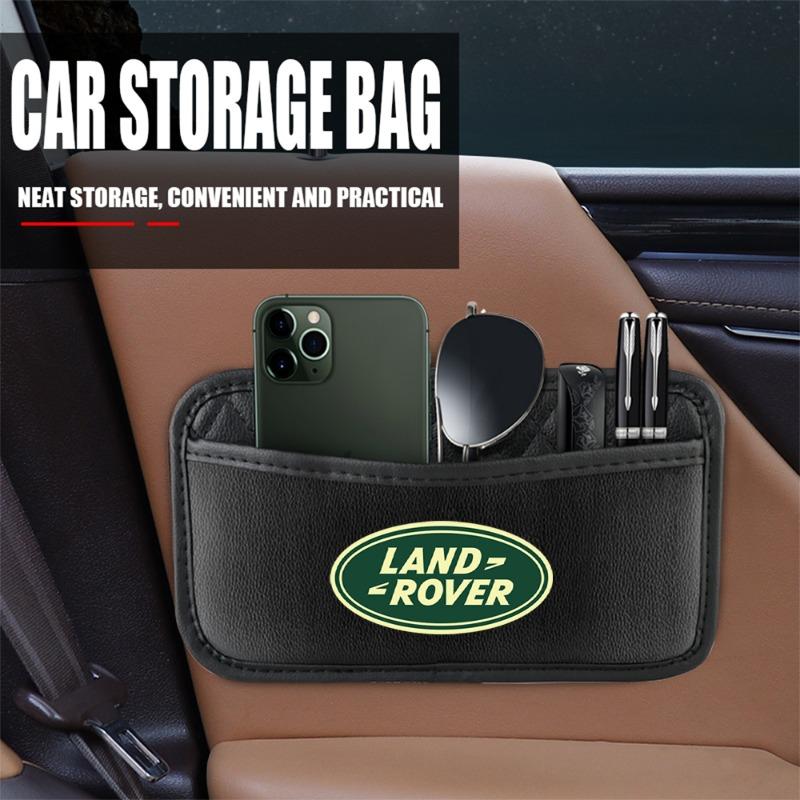 Leather Car Storage Pocket Seat Back/Door/Center Console Organizer for Land Rover Discovery Freelander 3 SVR L320 L330 Evoque Defender Range Rover