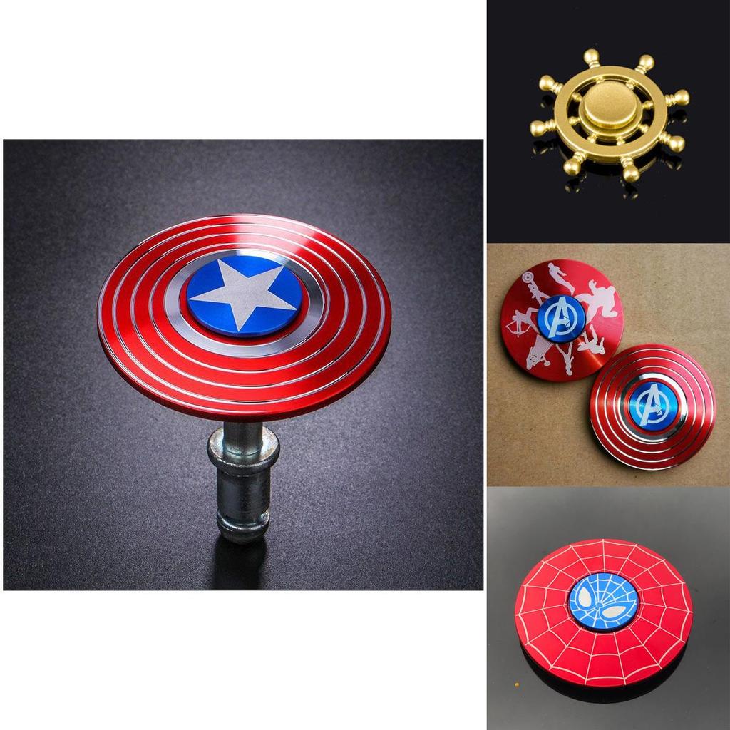 Lebhaft gefärbter Captain America Fidget Spinner mit Hochgeschwindigkeitsrotation zur Stressreduzierung