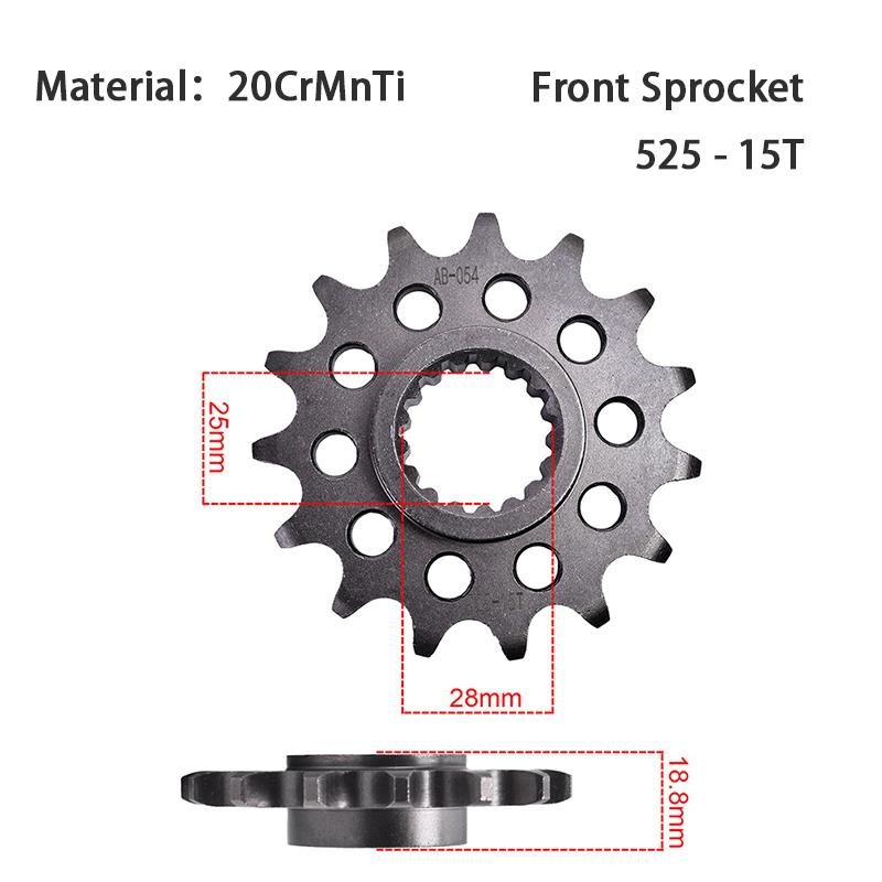 525 Chain 15T/16T/17T Front 44T/45T Rear Sprocket For BMW F750 GS 2018-2024 F800 F850 GS Adventure 2018-2023 F900 R XR 2020-2024 525 15T Front