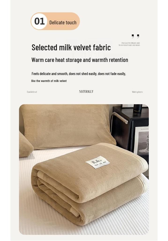 Thickened Muuji Flannel Milk Velvet Throw Blanket