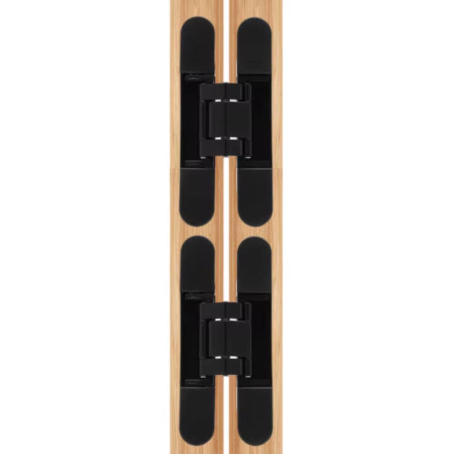 

Упаковка из 2 черных сверхпрочных скрытых дверных петель из цинкового сплава, 6 дюймов, легкость в использовании, с винтами, 3-мерная регулировка, гибкая чёрный