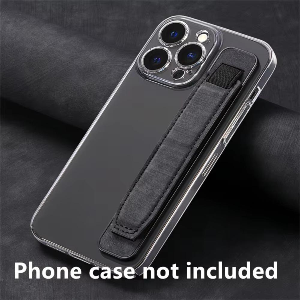 

Self-adhesive Leather Phone Holder Wristband Bracket Universal Stand Holder Portable Telescopic Push Pull Phone Kickstand чёрный