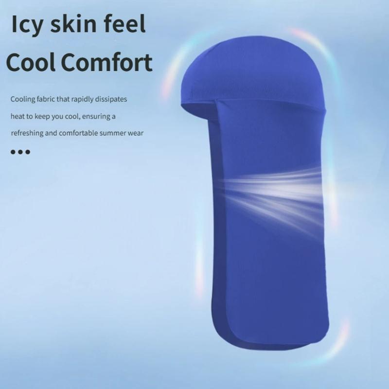 Outdoor Fishing Neck Protector Balaclava Hooded Cap, Lightweight Stretch Neck and Ear Coverage Hat for Summer Sports and Trip