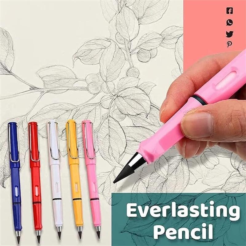 12/13Pcs Inkless Pencil with Replaceable Refill Colored Inkless Pencil Everlasting Pencil for Writing Sketching Drawing