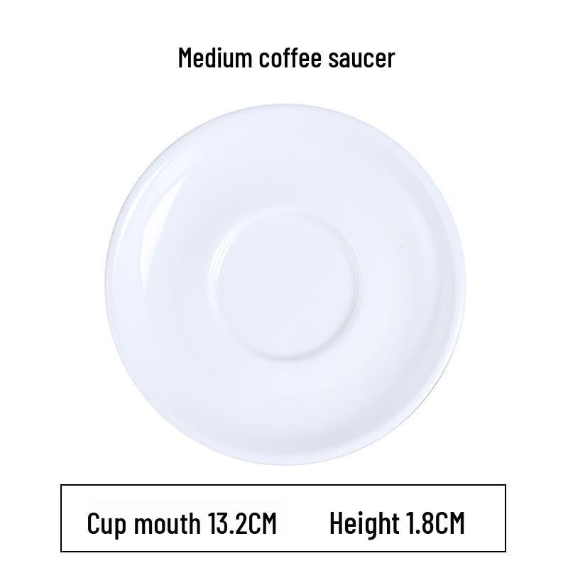 European Latte Art Cappuccino Cup & Saucer Set - White Ceramic Tea/Coffee Cup for Hotel Guest Room