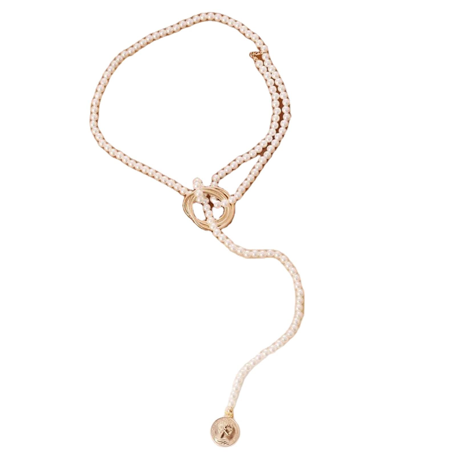 

Женская мода Личность Барокко Геометрическое Металлическое Ретро Жемчужное Ожерелье золотой