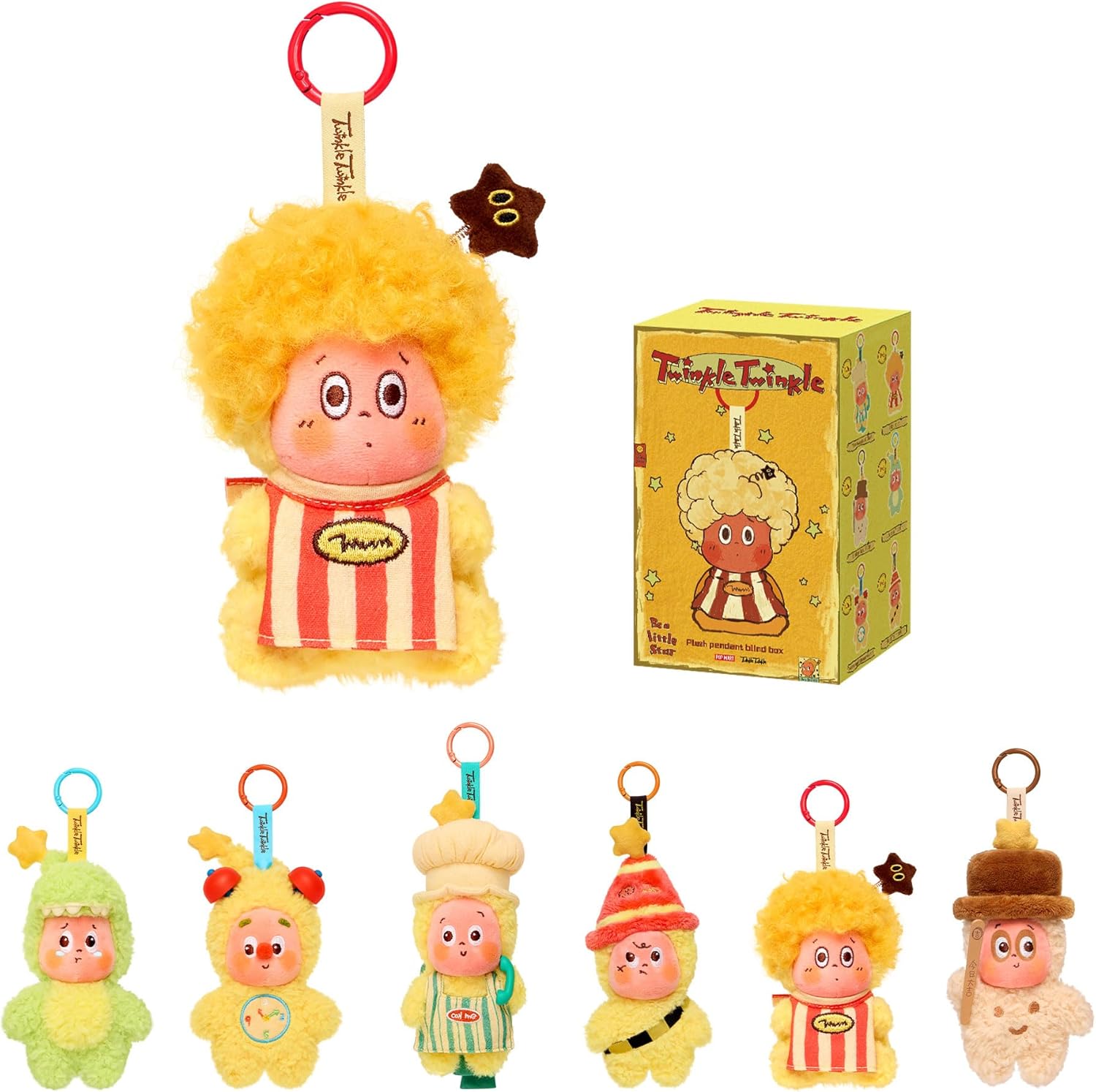 

POP MART Twinkle Twinkle Be a Little Star Series - Plush Pendant Blind Box,Holiday Birthday Gifts for Girls and Boys, Single Box