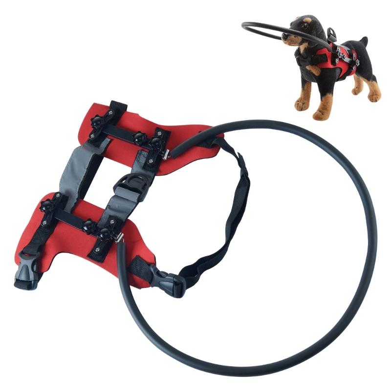 Visually Impaired Dog Protective Gear Reinforced Barrier Adjustable Safety Collar for Outdoor Obstacle Avoidance