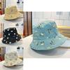Stylish Korean Durian Embroidered Double-sided Fisherman Hat For Women Spring/summer Sun Protection Bucket Hat