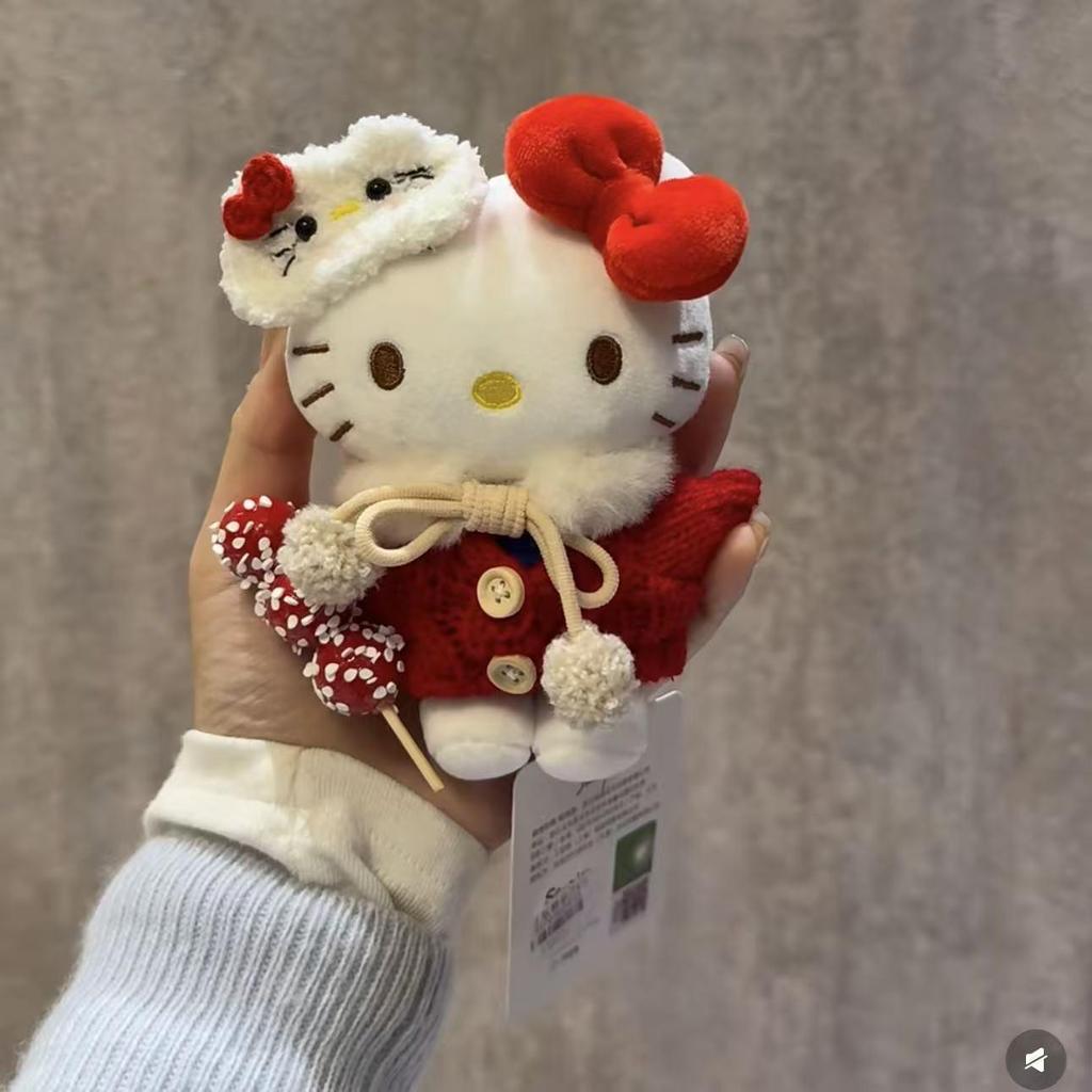Sanrio Hello Kitty Plush Keychain Charm Strap for Car Decoration