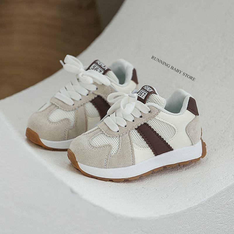 

Spring Autumn Trend Shoes for Children Sneaker Chunky Lace Up Casual Running Shoes Little Boy Mesh Vulcanized Shoes Girls I07229 21 серый