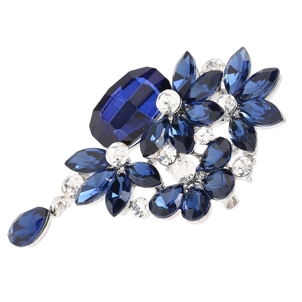 Faux Crystal Flower Brooches Alloy Elegant Brooch Pin Accessories Clothes Decoration for Women