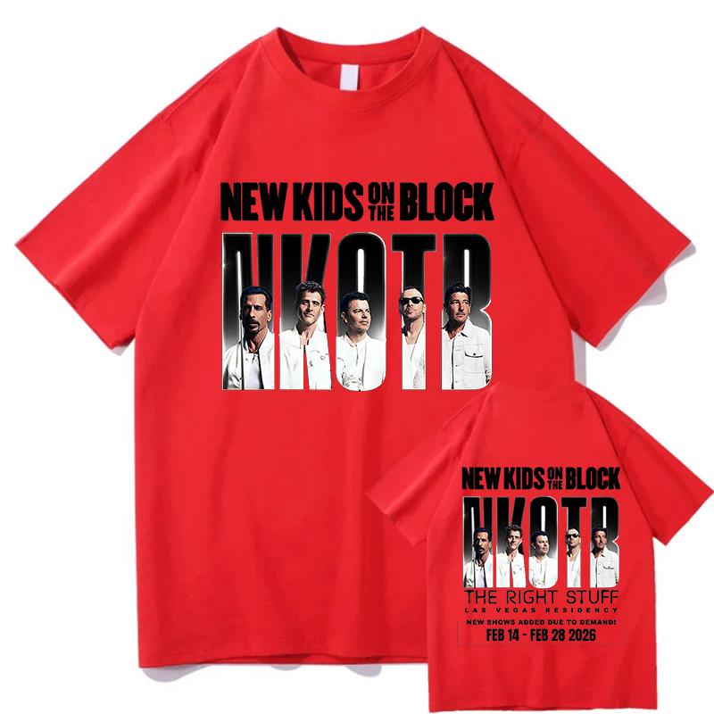 The Right Stuff Las Vegas Graphic T Shirts Cotton NEW KIDS ON THE BLOCK NKOTB T-shirts Short Sleeve Harajuku T-shirts Streetwear S
