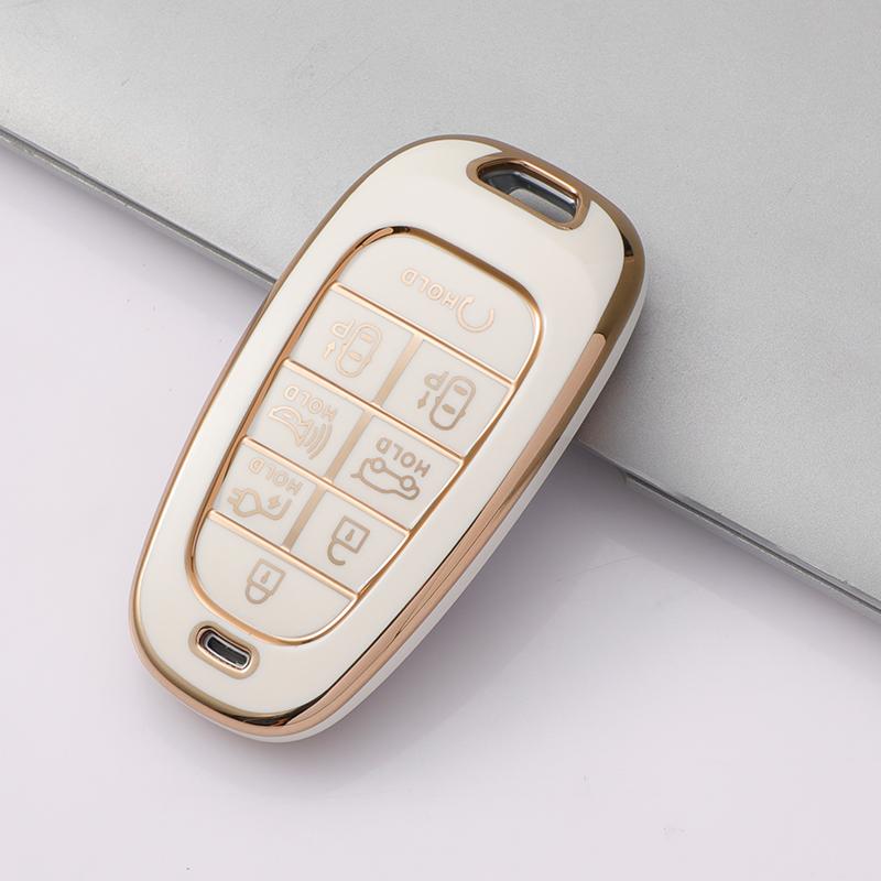 7/8 Buttons TPU Car Key Case Cover for Hyundai Sonata Sel Ev 6 Ev 8 IONIQ 5 NEXO Tucson Sonata 2020 Grandeur 2020 Sonata Limited