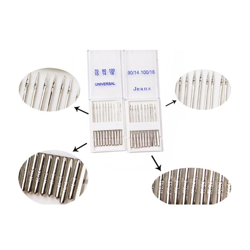 1 Set Sewing Machine Needle 70/10 90/14 100/16 Jeans Universal Regular Point Sewing Needle Ball Point Head