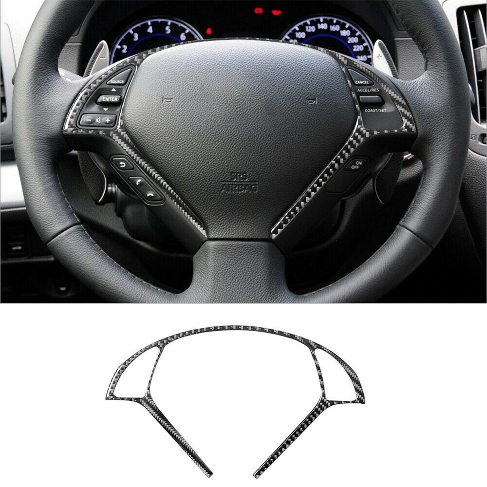 

Carbon Fiber Steering Wheel Frame Cover Trim For Infiniti G37 Sedan 2010-2013