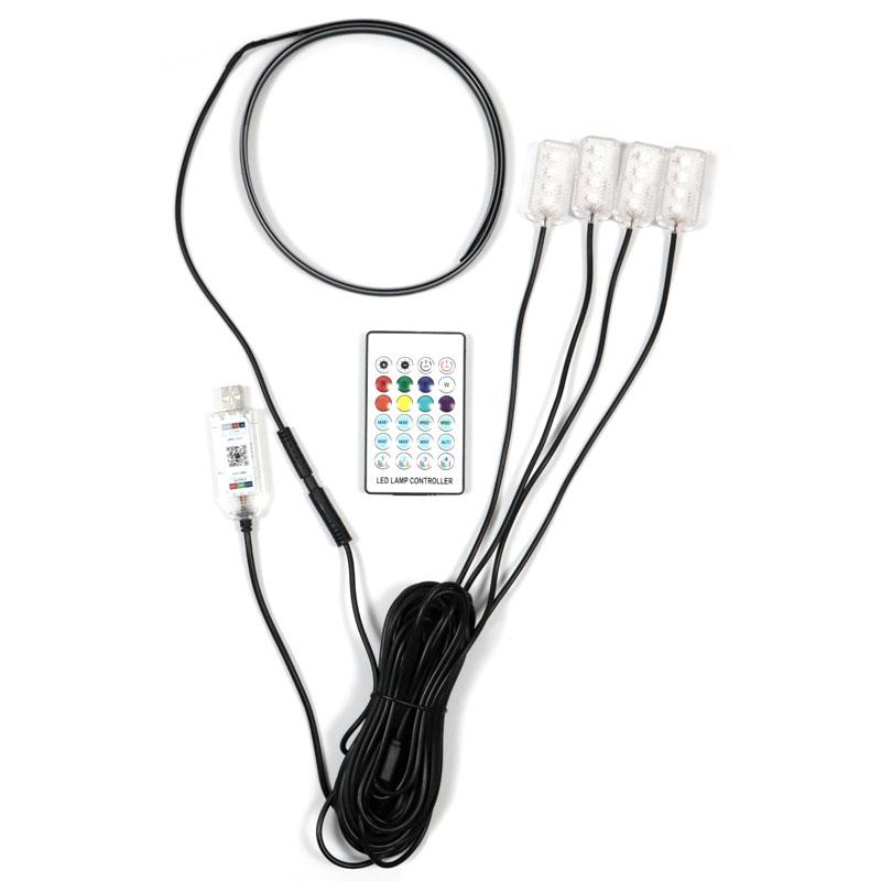 Neon Light 110cm APP Control Car LED Ambient Lights RGB Symphony Streamer Bluetooth Rainbow Acrylic Strips Atmosphere Lamp Kit