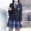 Japanese School Style Women's Gabardine Blazer - Original JK Uniform Jacket for Spring/Autumn.