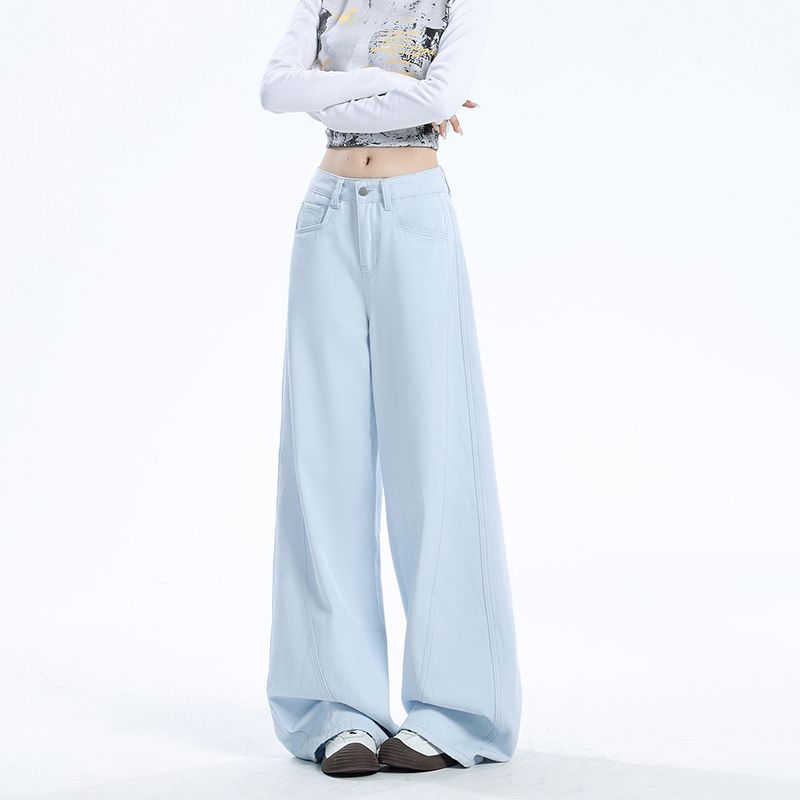 

Женские весенние мешковатые джинсы с широкими штанинами до пола Женские весенне-летние облегающие прямые брюки Женские весенние XL