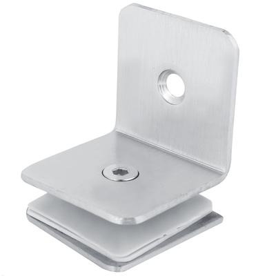 90 Degrees  Stainless Steel Bathroom Shower Glass Door Clip Clamp Hinge Support Bracket