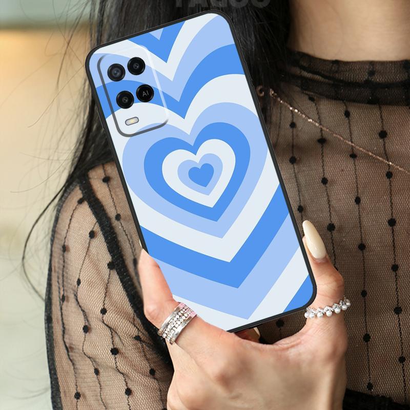 Sage Green Coffee Love Heart Latte Case For Oppo A78 A98 A18 A38 A58 A60 A80 A40 A96 A76 A16 A94 A74 A54 A15 A17 A57 A77 A5 Pro