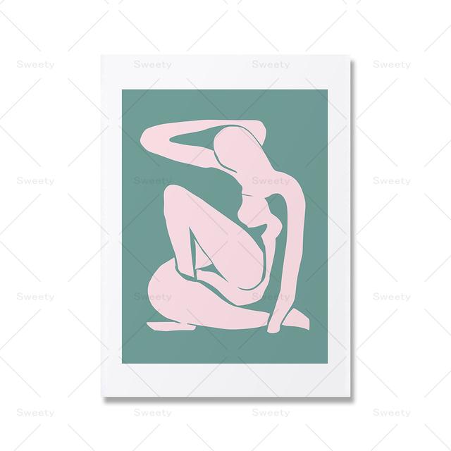 

Абстрактная печать и плакаты Шалфей Зеленый Горчичный Розовый Настенное искусство Канавы Живопись Матисс Цветы 21cm×30cm NoFrame