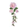 Water-Soluble 3D Floral Embroidered Beaded Patch for Collar or Dance Costume