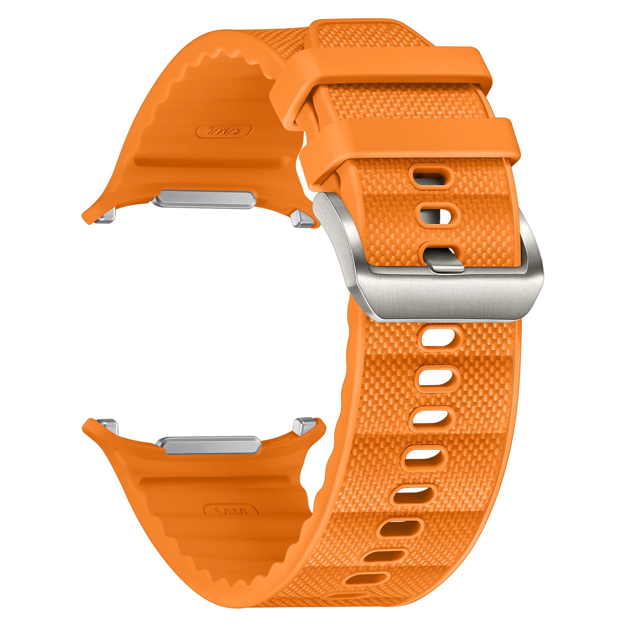 

Официальный силиконовый нейлоновый ремешок для Samsung Galaxy Watch Ultra 47 мм, функциональный спортивный ремешок-браслет для Galaxy Watch 7 Ultra 47 мм Galaxy Watch Ultra оранжевый