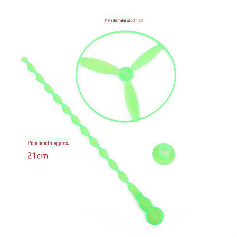 Large Flying Fairy Hand-Push Bamboo Dragonfly Frisbee for Kids