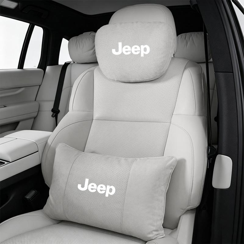 Car Interior Headrest & Lumbar Support Memory Foam Core For Jeep Grand Cherokee Wrangler JK Gladiator Compass Renegade Wagoneer AMO1
