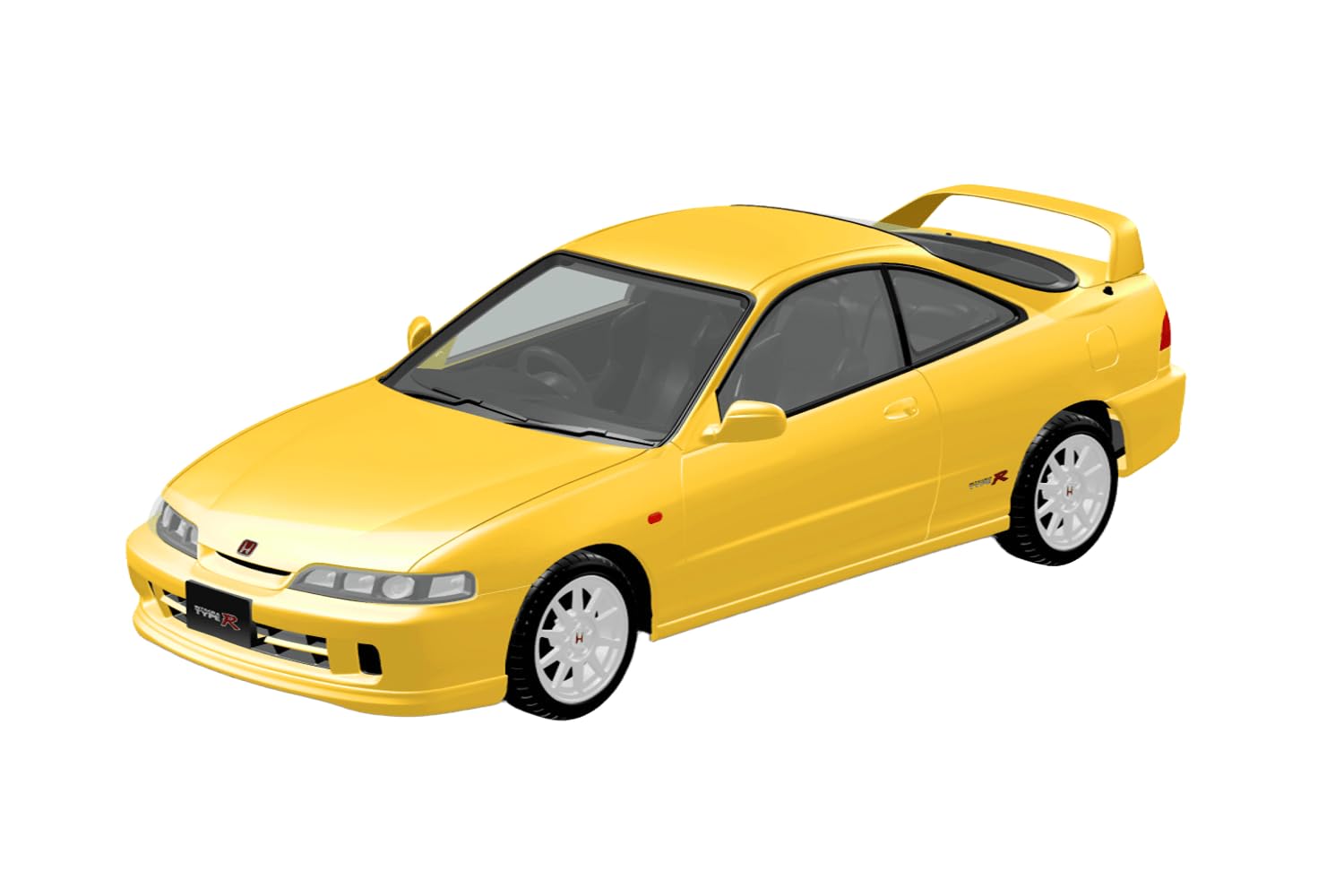 

Aoshima Bunka Kyozai Rakupla Snap Kit Honda DC2 Integra Type R Масштабна пластикова модель (АОСІМА) Ні. 22-SY (Сонячно-жовтий) 1/32 Попередньо пофарбований