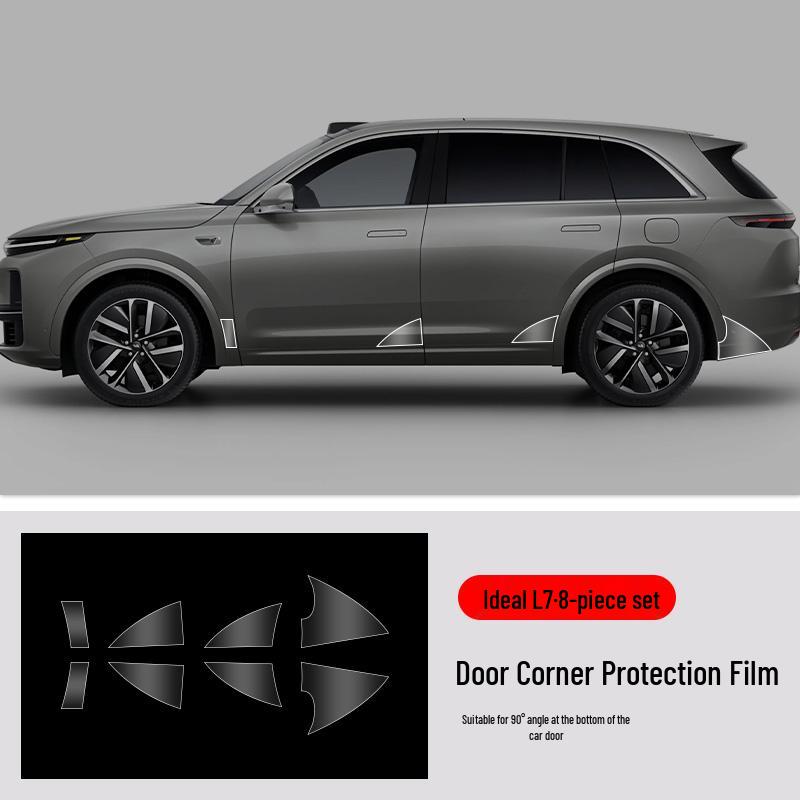 Ideal L7 Car Door Protection Stickers: Custom-Cut TPU Transparent Film for Door Triangle Area.