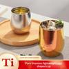 Pure Titanium Water Cup Double Wall Titanium Mug Lightweight Insulated Beer Tea Tumbler For Home Office Daily Drinking