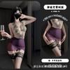 Lace Purple Lingerie Pure Lust Sexy See-through Hip Skirt One-body Seduction Deep V Uniform Cover