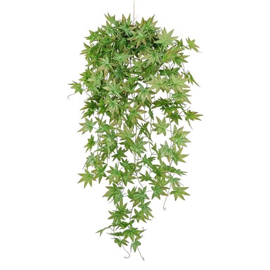 Faux Maple Leaves for Autumn Decor 5?Fork Artificial Leaf Hanging Vine, Fake Foliage Wall Autumnal Festivals Plant, Simulated Greenery Vine