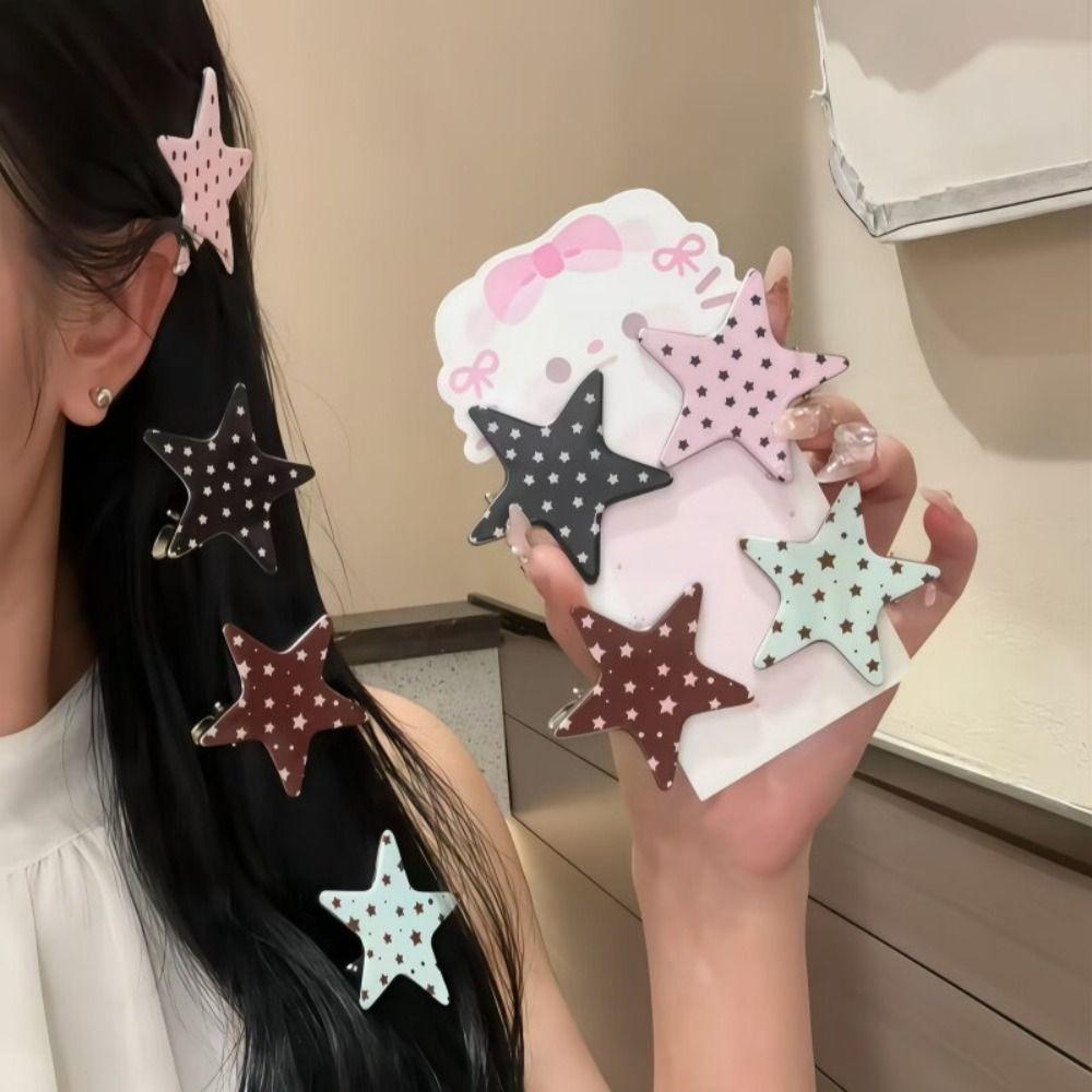 Lightweight Star Hair Clip Five-Pointed Star Hairpin  Street Style Fashion Outfit