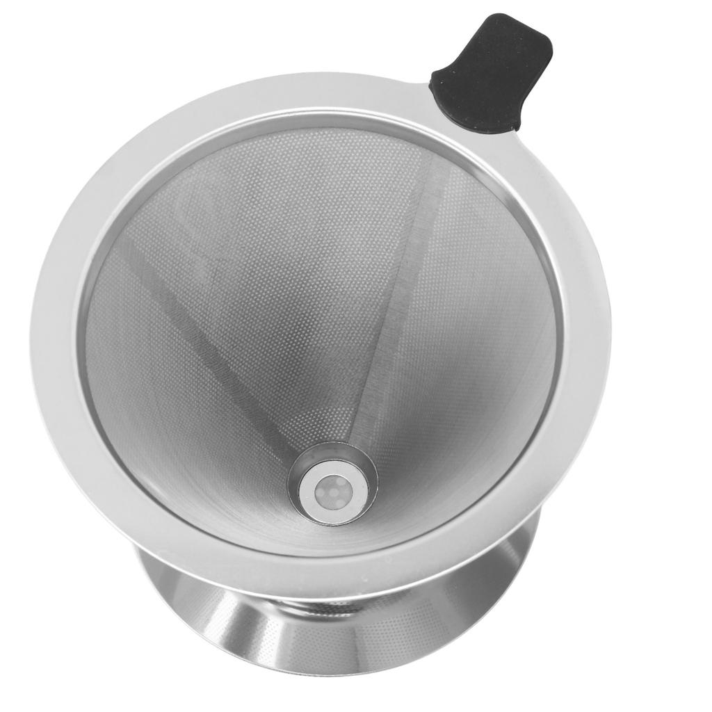 Stainless Steel Coffee Dripper Drip Cone Coffee Filter Reusable Coffee Filter Cup for Kitchen2‑4 Cups