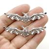 Retro Silver Bat Pendant for Halloween Jewelry DIY