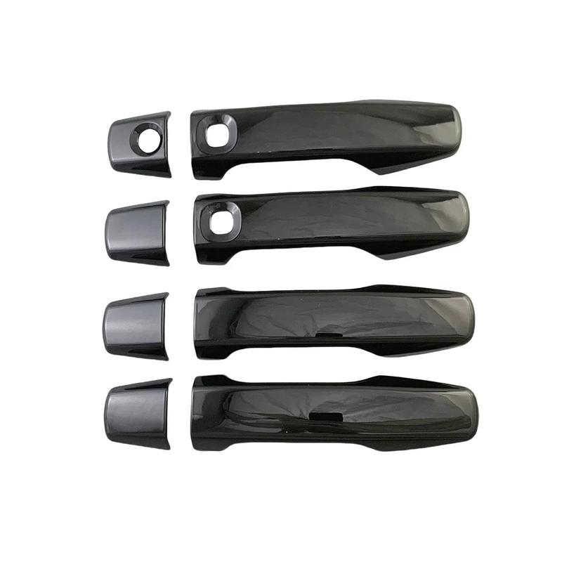 Car Decoration Door Handle Cover For Toyota Land Cruiser FJ200 LC200 2008-2015 Carbon Fiber Chrome Silver Glossy Black Styling