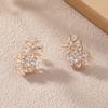 European and American Elegant Flower Zircon Wedding Earrings