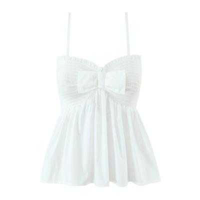 Chic Retro Sleeveless Sweet Bow Crop Top